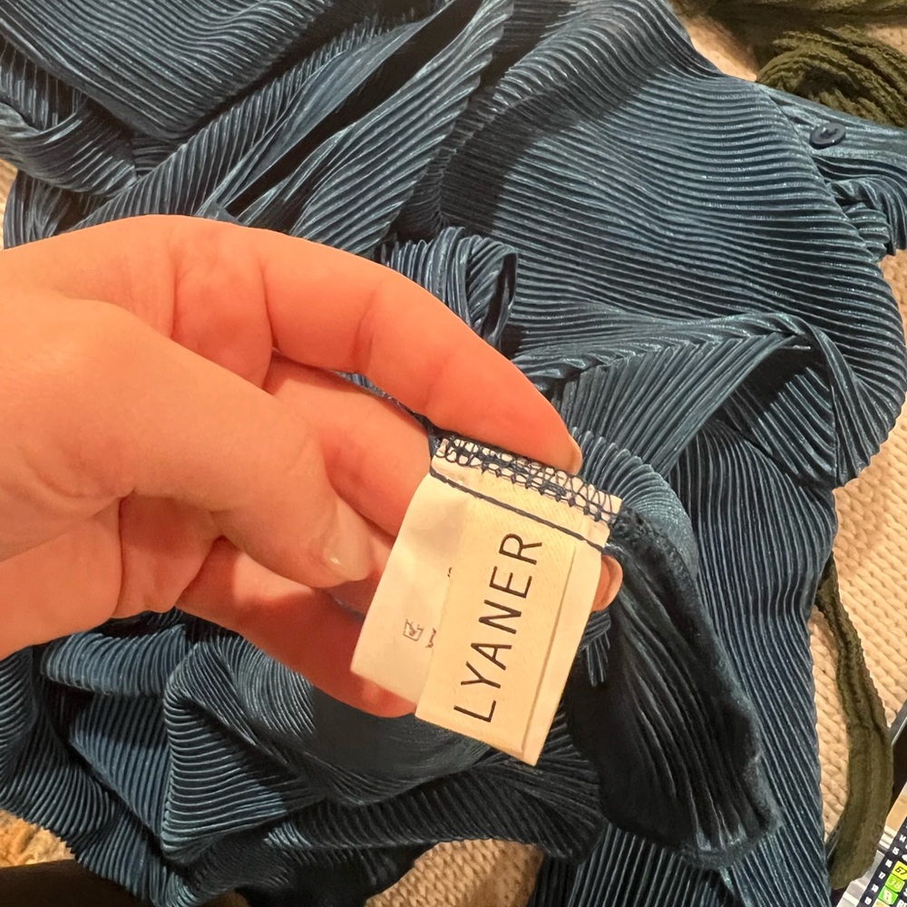 Blue Ribbed Mini Dress - Picture 5 of 6